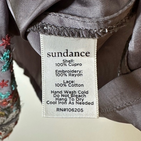 Sundance Embroidered Boho V Neck Top XS - Picture 5 of 7